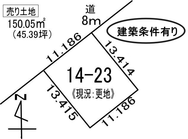 登別市中央町1丁目14-23　土地