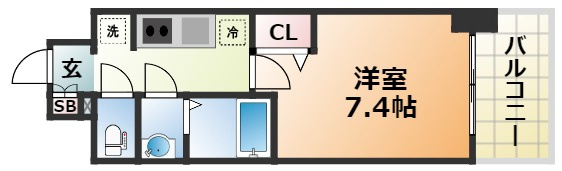 エスライズ神戸三宮山手通弐番館の間取り