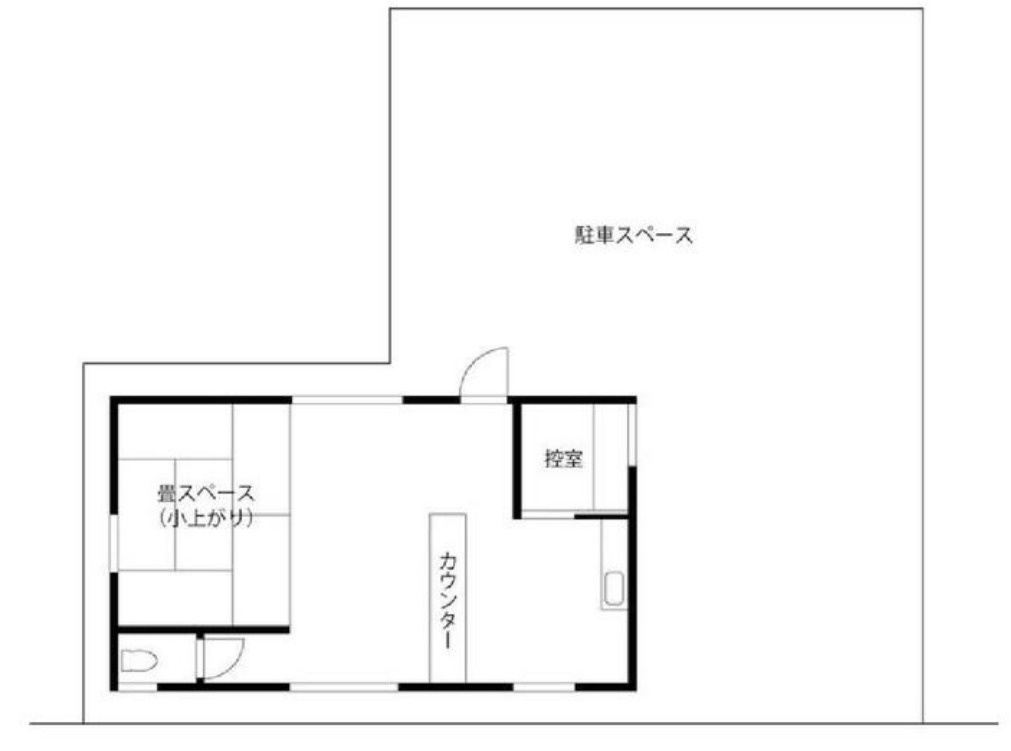近江八幡市末広町の店舗事務所の間取り