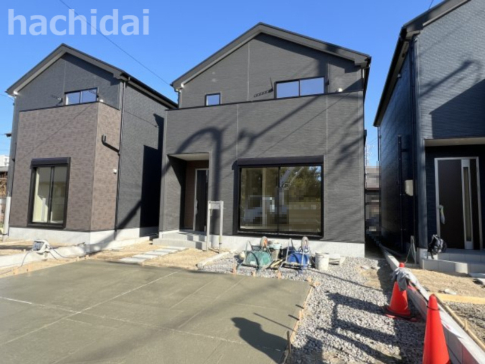 碧南市宮町22-1期　新築分譲　2号棟の外観|碧南市宮町22-1期新築戸建全体写真です。2024年2月撮影