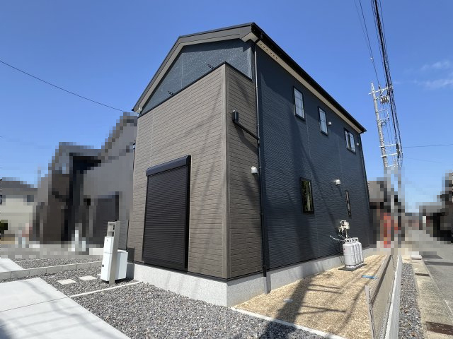 碧南市宮町22-1期　新築戸建　１号棟の外観|碧南市宮町22-1期新築戸建全体写真です。2024年3月撮影