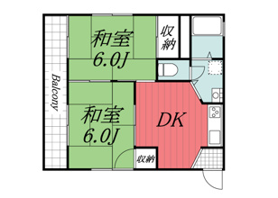 【間取り】 | コーポまるも　D