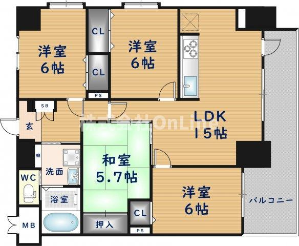 【間取り】 | ラフォーレ久宝園