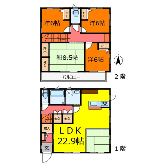 【間取り】 | 中古住宅　甲斐市西八幡 | 間取り