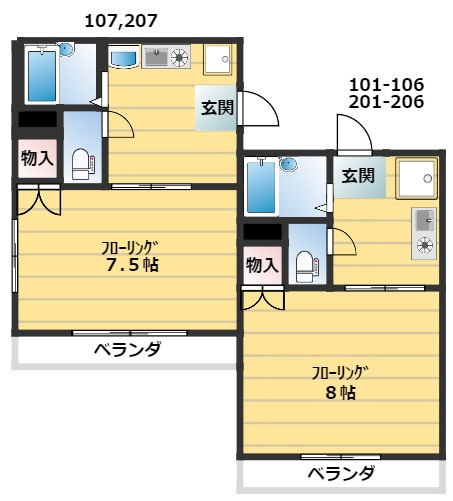 ダンディライオンyamaguchiの間取り