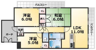 【間取り】 | ラポール須磨