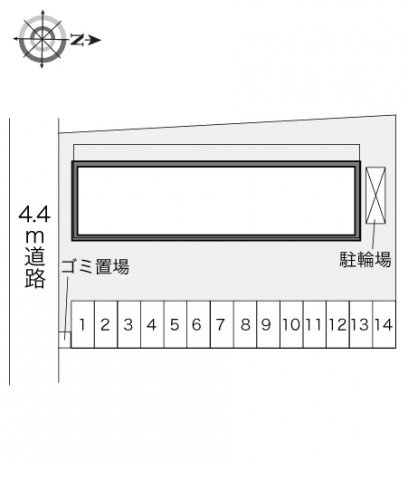 レオパレスいわさきの駐車場