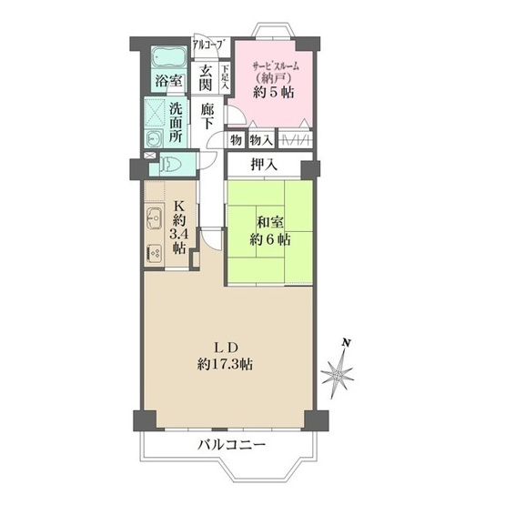 【間取り】 | 藤和コアティ高槻ハイタウンコアC