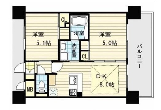 【間取り】 | エステムコート南堀江Ⅱレアリス