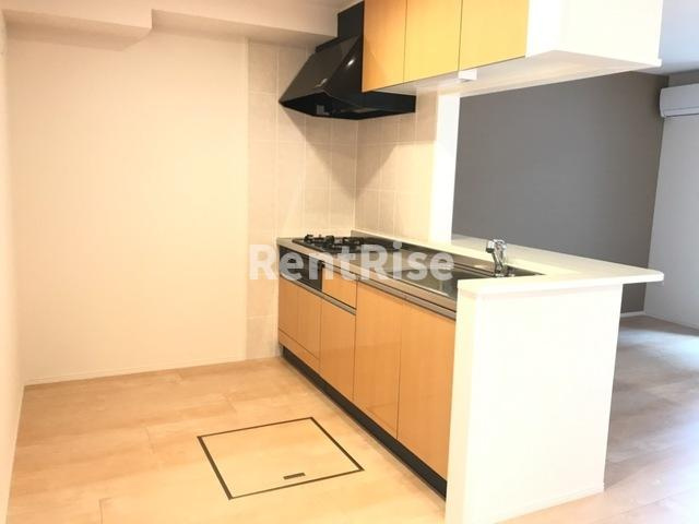 ビックブルーのキッチン|カウンターキッチン