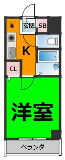 仲介手数料0！！アイワ浄心ビルの間取り