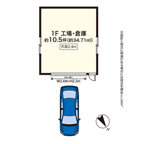 【間取り】 | 新吉田町4277C号棟 | 約10.5坪
