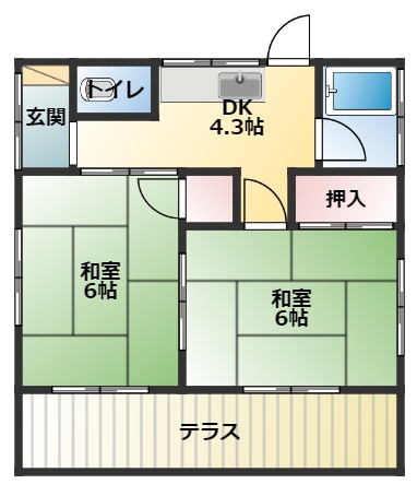 松沢町借家の間取り