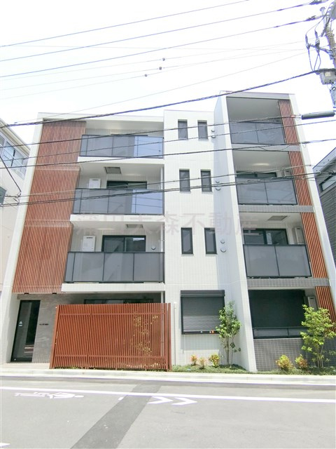 HILLTOP南蒲田(ヒルトップミナミカマタ)の外観|2023年6月築　RC鉄筋コンクリート造地上4階建て総戸数14戸インターネット無料の賃貸マンション　東京都大田区南蒲田1丁目　京浜東北線蒲田駅も徒歩園内、京急本線京急蒲田駅と空港線糀谷駅最寄り