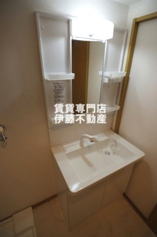 モネ水草の洗面所|独立洗髪洗面化粧台