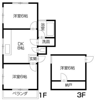 ニュークレブランド城南の間取り