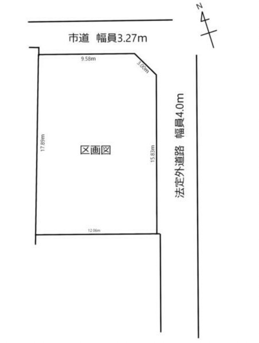 足利市助戸新山町の売地の区画図