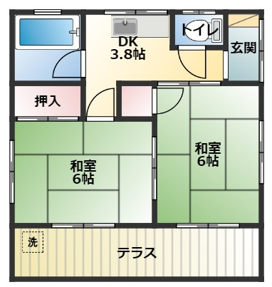 東熊堂借家の間取り