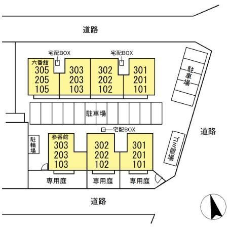 ヒルサイドコート 参番館の区画図