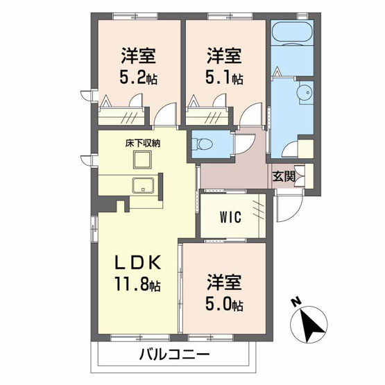 【間取り】 | シャーメゾン東陽A