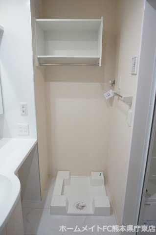 熊本市東区沼山津２丁目のアパートの洗面所
