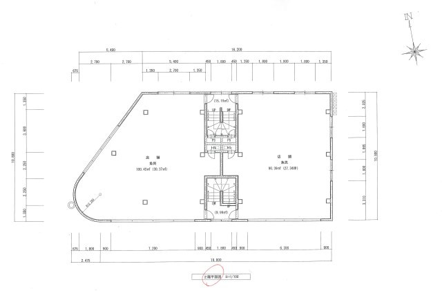 【間取り】 | 谷保駅 徒歩1分 57坪 セクション7 2階 スケルトン