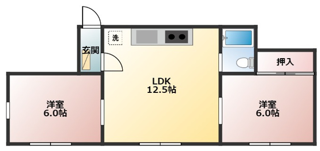 【間取り】 | 【CP対象】ハイツ金沢 | 間取りです