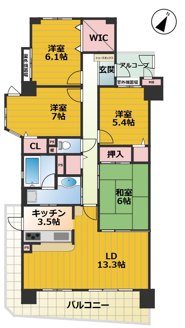 サンマンションアトレ横須賀の間取り