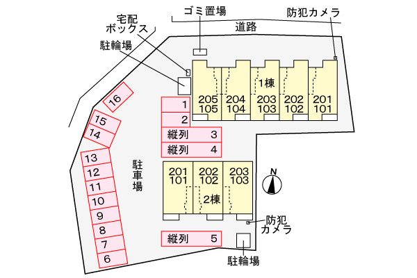 キャンディハウスⅡの区画図