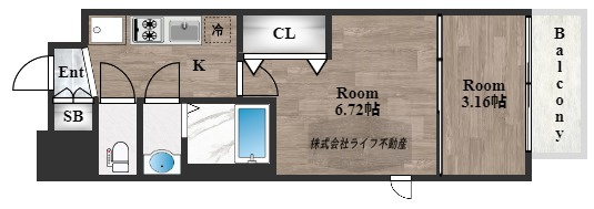 スプランディッド荒本駅前DUEの間取り