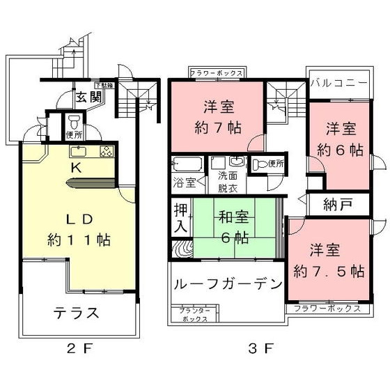 コーポラス岐阜西　Ｆ８の間取り