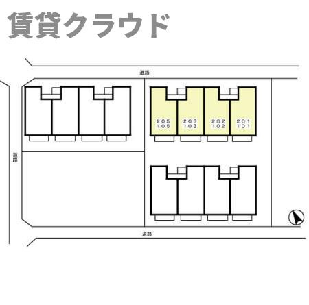 ファーストヴューラ十番館の区画図