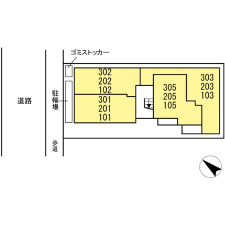サイドコートの区画図