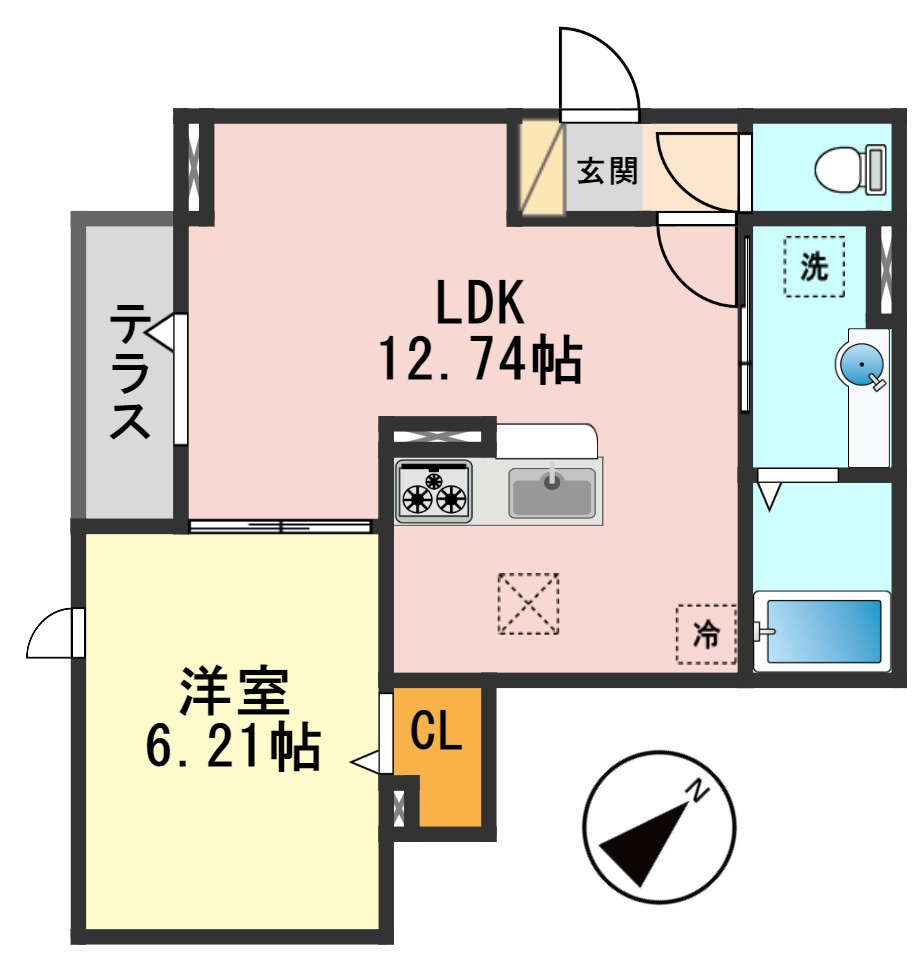 サイドコートの間取り