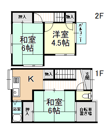 【間取り】 | 二俣ニコイチテラスハウス