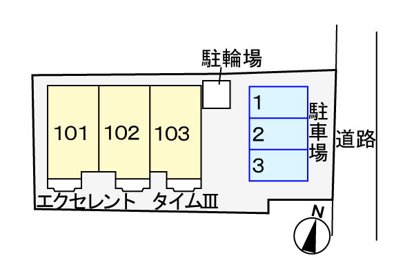 エクセレントタイムⅢの区画図
