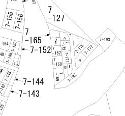 【土地図】 | 大館市川口字蟹沢7-172・売地