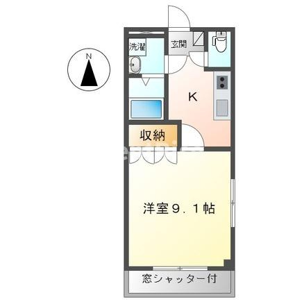 稲沢市祖父江町上牧上川田のアパートの間取り|間取図