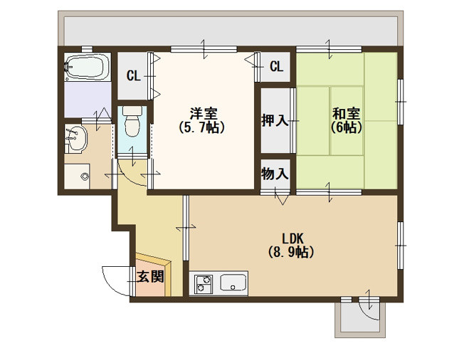 【間取り】 | リーデルフェリア住之江