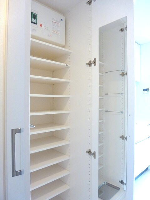 ParkAxis東上野の玄関|姿見鏡付収納豊富なトールタイプのシューズＢＯＸです