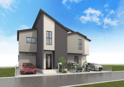 【外観パース】 | 大津市今堅田2丁目8　中古戸建 | 外観パース