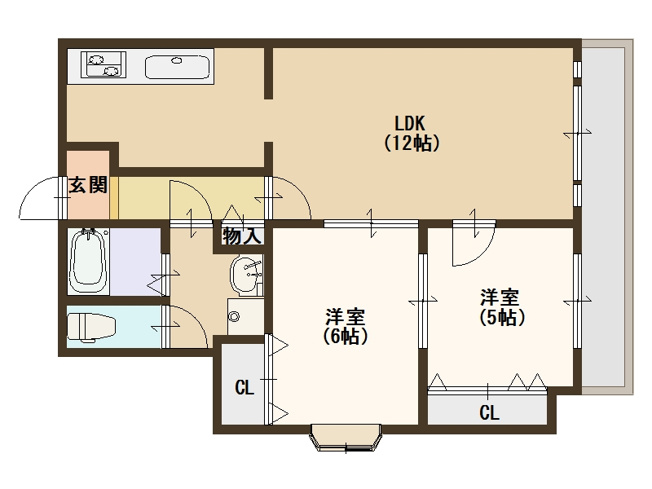【間取り】 | デュモール住之江