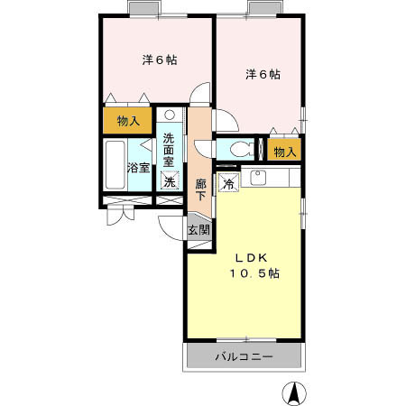 【間取り】 | プレミール上野　A棟