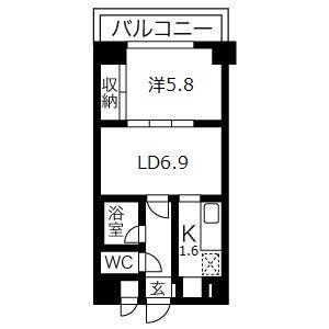 ライオンズマンション三宮第2の間取り