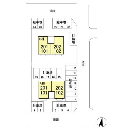 エスプラネード　Ｂの区画図