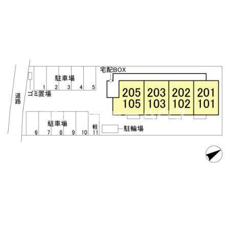 Ｄ－ｒｏｏｍウィット西原の区画図