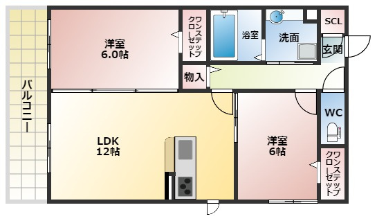 【間取り】 | グロリアハイツ はびきの A棟