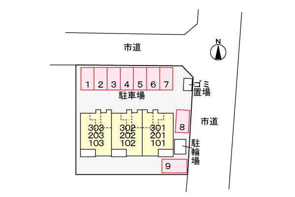 カーサ・オリゼ　　　刈谷市の賃貸ならクラスホーム刈谷店の駐車場