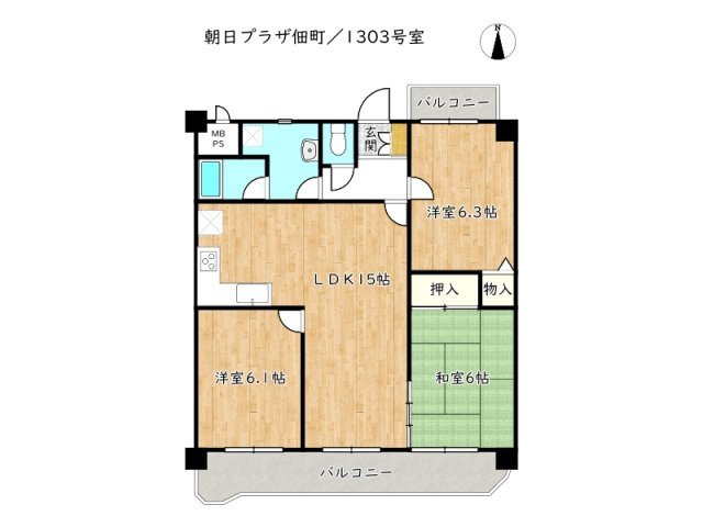 【間取り】 | 朝日プラザ佃町