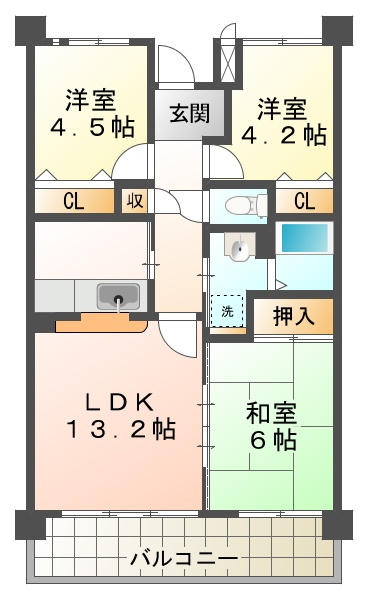 井吹東シティコートの間取り|井吹東シティコート